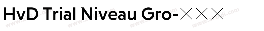 HvD Trial Niveau Gro字体转换